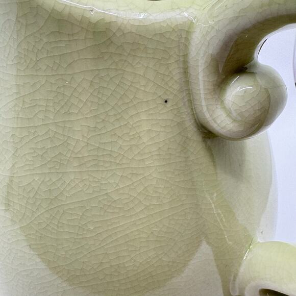 Vintage Mid-Century Large Crazed Pastel Green Pitcher Jug - Picture 7 of 8